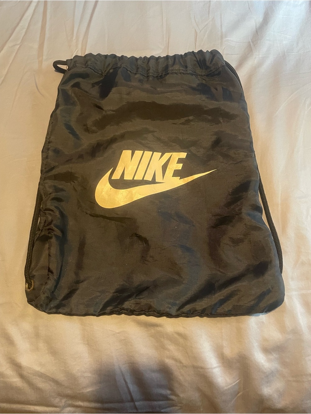 Nike Blue Drawstring Backpack with White Swoosh